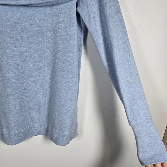 Lilly Pulitzer Belinda Light Blue Long Sleeve Cowl Neck Pullover Top Size Small - Picture 8 of 15